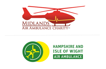 Midlands Air Ambulance Logo - HIOW Air Ambulance Logo - Open GI Charity