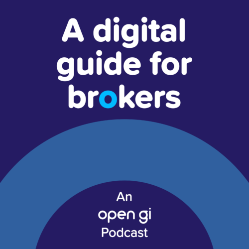 Logo for 'A Digital Guide for Brokers' podcast by Open GI, A digital guide for brokers Podcast