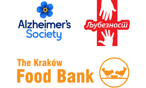 Alzhimer's society, The Krakow Food bank, ljubeznost, charity, donations